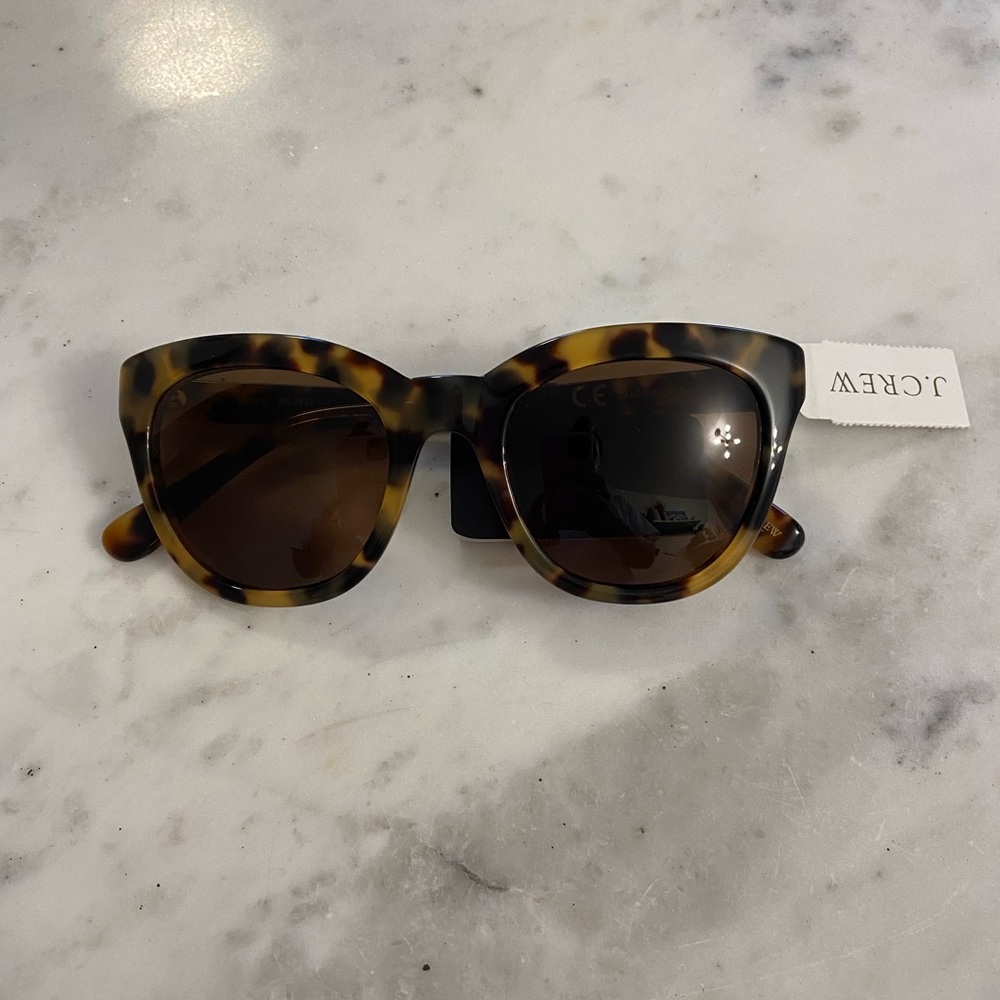 NWT J.Crew Cabana Oversized Sunglasses Caramel Tort